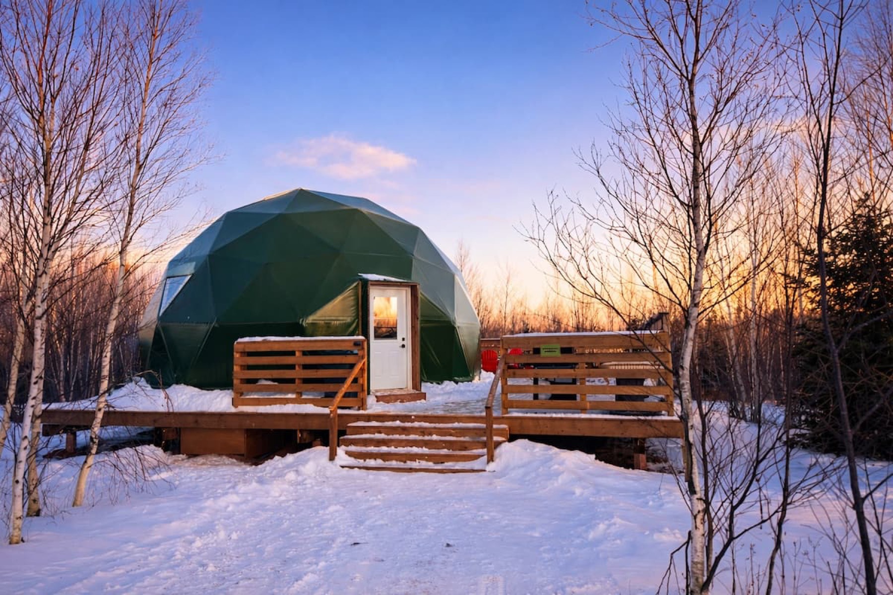 Birchwood Meadow glamping dome