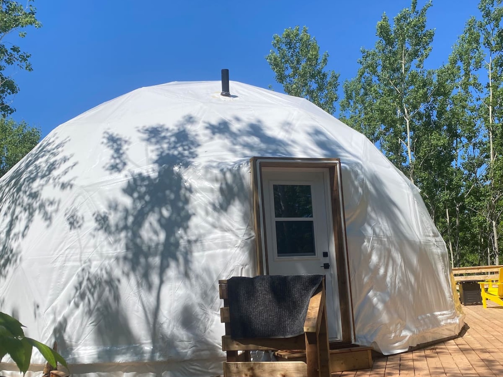 Gatherwood Retreat — the dome in its forest clearing